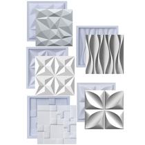 Kit Formas Para Gesso 3D Cimenticio Abs Painel De Parede Kit Formas Para Gesso 3D Cimenticio Abs Painel De Parede