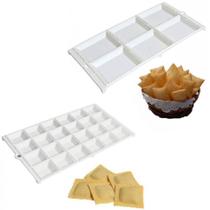 Kit Formas Pastel 6 Cavidades E Mini Pastel Ravioli 24 Cavid