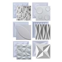 Kit Formas Placa Gesso 3D Cimentício Abs Vários Modelos Fdg