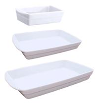 Kit Formas Refratárias 3 Peças Porcelana Schmidt Calorama