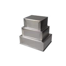 Kit formas retangulares para bolo altas 20-25-30 alumínio - DESTAC FORMAS