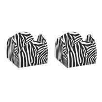 Kit forminha 4 pétalas estampada zebra c/ 100 un - nc toys