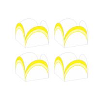 Kit forminha 4 pétalas francesinha amarelo c/200un - nc toys