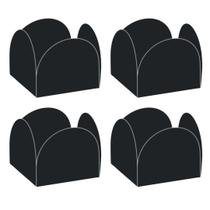 Kit forminha 4 pétalas preto n.7 c/ 200 un - nc toys