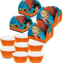Kit forminhas 140 uni para doces festa Dragon Ball Decoração Kit forminhas 140 uni para doces festa Dragon Ball Decoração