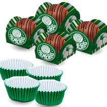 Kit forminhas 140 uni para doces festa Palmeiras Decoração Kit forminhas 140 uni para doces festa Palmeiras Decoração