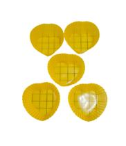 Kit Forminhas De Cupcake/Muffin Em Silicone Coração 5pçs Laranja Kit Forminhas De Cupcake/Muffin Em Silicone Coração 5pçs Laranja