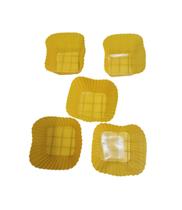 Kit Forminhas De Cupcake/Muffin Em Silicone Quadrada 5pçs Laranja - Genérica