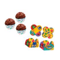 Kit forminhas para doces festa Pj Masks 150 uni Decoração Kit forminhas para doces festa Pj Masks 150 uni Decoração
