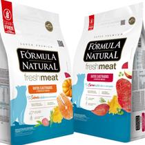 kit Fórmula Natural Fresh Meat Salmão e carne Para Gatos Castrados 2kg