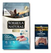 Kit formula natural pro medio grande 15kg + origens petiscos naturais orelha suina tira 50g Kit formula natural pro medio grande 15kg + origens petiscos naturais orelha suina tira 50g