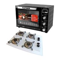 Kit Forno 80L C/ Convecção Telefunken + Cooktop 4B Safanelli