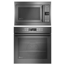 Kit Forno de Embutir Elétrico Electrolux OE8EW 80L + Micro-ondas de Embutir Electrolux 34L ME3BC Cinza 220V