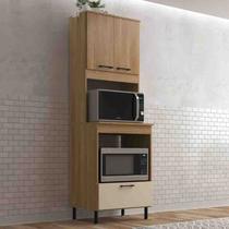 Kit Forno e Micro c/ Nicho Maysa OAK/Dunas Móveis Sul
