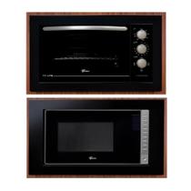 Kit Forno Elétrico 48L Micro-ondas 25L Embutir Fischer Preta Kit Forno Elétrico 48L Micro-ondas 25L Embutir Fischer Preta
