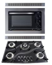 Kit Forno Embutir e Cooktop Tripla Chama Safanelli