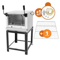 KIT - Forno Gás Industrial Roma Inox FIRI60 + Grade Extra + Kit Gás KIT - Forno Gás Industrial Roma Inox FIRI60 + Grade Extra + Kit Gás