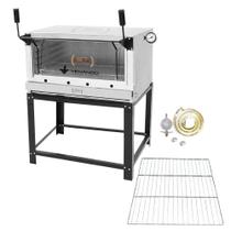 KIT - Forno Gás Industrial Roma Inox FIRI90 + Grade Extra + Kit Gás KIT - Forno Gás Industrial Roma Inox FIRI90 + Grade Extra + Kit Gás