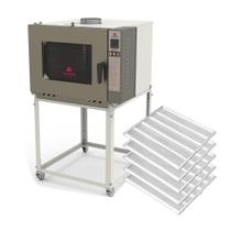Kit Forno Industrial Progás Turbo Elétrico PRP-5000NE New Eletric 220V + 5 Esteiras Imeca 58x70