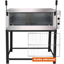 Kit Forno Industrial Venâncio Roma Elétrico Aço Inox Pedra Refratária 220v + Grelha Adicional FERI90