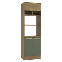 Kit Forno Kappesberg Botanic, 3 Portas, Nogueira e Verde Oliva, 70 cm