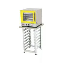 Kit - Forno Turbo Elétrico Fast Oven PRP-004 127v Amarelo + Bancada MES-004 - Progás