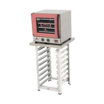 KIT - Forno Turbo Elétrico Fast Oven PRP-004 127V Rosa + Bancada MES-004 - Progás KIT - Forno Turbo Elétrico Fast Oven PRP-004 127V Rosa + Bancada MES-004 - Progás