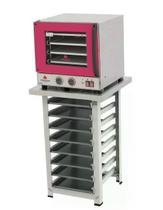 Kit - Forno Turbo Elétrico Fast Oven PRP-004 127v Vermelho + Bancada + 8 Assadeiras - Progás Kit - Forno Turbo Elétrico Fast Oven PRP-004 127v Vermelho + Bancada + 8 Assadeiras - Progás