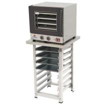 Kit - Forno Turbo Elétrico Fast Oven PRP-004 220V Preto + Bancada MES-004 + 4 Assadeiras - Progás Kit - Forno Turbo Elétrico Fast Oven PRP-004 220V Preto + Bancada MES-004 + 4 Assadeiras - Progás