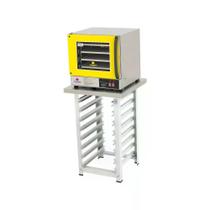 Kit - Forno Turbo Elétrico Fast Oven PRP-004 Plus 127V Amarelo + Bancada MES-004 - Progás