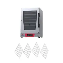 Kit Forno Turbo Elétrico Profissional Digital Prp-008 Plus 220v Vermelho + 4 Grades - Progás Kit Forno Turbo Elétrico Profissional Digital Prp-008 Plus 220v Vermelho + 4 Grades - Progás