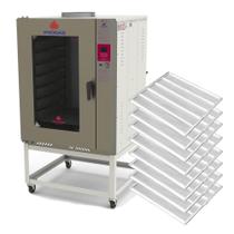 Kit Forno Turbo Progás A Gás Com Vapor Bivolt PRP-8000ST G2 P36254 + 8 Esteiras Imeca 58x70cm Kit Forno Turbo Progás A Gás Com Vapor Bivolt PRP-8000ST G2 P36254 + 8 Esteiras Imeca 58x70cm