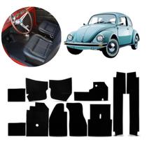 Kit Forração Assoalho Fusca 1970 a 1995 11pçs Completo Carpete Preto
