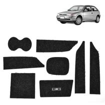 Kit Forro Carpete Anti Ruído Porta Objeto Copo Gol 00-03