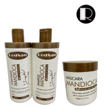 Kit Fortacelicemto - Shampoo + Condicionador + Máscara de Mandioca 500ml