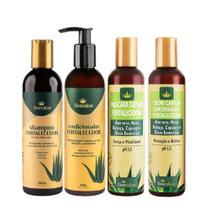 Kit Fortalecedor Livealoe Shampoo, Condicionador, Máscara e Creme