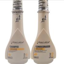 Kit fortalecedor Raiz Latina shampoo e condicionador Kit fortalecedor Raiz Latina shampoo e condicionador