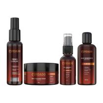 Kit Fortificante Tônico Capilar Pomada Óleo Barba Floresta