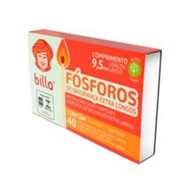 Kit Fósforo de Segurança Extra Longo 4 Caixas com 40 unidades Billa