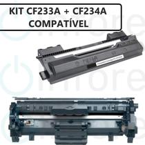 Kit Fotocondutor Cf234a 34a + Toner Cf233a 33a Compatível C/ Impressora M106 M134 M106W M134A