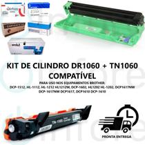 Kit Fotocondutor DR1060 + Toner TN1060 Compatível C/ Impressora DCP1602 DCP 1502 DCP1617NW HL1112