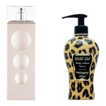 KIT Fragrância Make Me Fever Off White + Hidratante Wild Cat Mahogany 350ml KIT Fragrância Make Me Fever Off White + Hidratante Wild Cat Mahogany 350ml