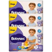 Kit Fralda Babysec Premium com 3 Pacotes Proteção e Conforto Garantidos Kit Fralda Babysec Premium com 3 Pacotes Proteção e Conforto Garantidos