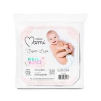 Kit Fralda Bebê Branca Pinte e Borde 05 Pçs 70x70Cm Papi Kit Fralda Bebê Branca Pinte e Borde 05 Pçs 70x70Cm Papi