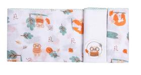 Kit Fralda Com 3 Pçs Estampa Bordada Bosque Papi Kit Fralda Com 3 Pçs Estampa Bordada Bosque Papi