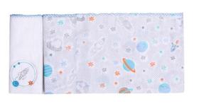 Kit Fralda Com 3 Pçs Estampa Bordada Planetas Papi