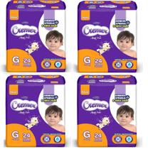 Kit Fralda Cremer Magic Care Jumbinho - Tam G - 96 fraldas/ Tiras - BARATO