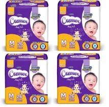 Kit Fralda Cremer Magic Care Jumbinho - Tam M - 104 fraldas/ tiras - BARATO