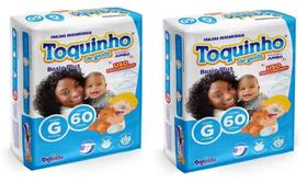 Kit Fralda Descartável Toquinho de Gente Basic Plus Tamanho G - 120 Tiras