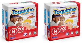 Kit Fralda Descartável Toquinho de Gente Basic Plus Tamanho M - 140 Tiras Kit Fralda Descartável Toquinho de Gente Basic Plus Tamanho M - 140 Tiras